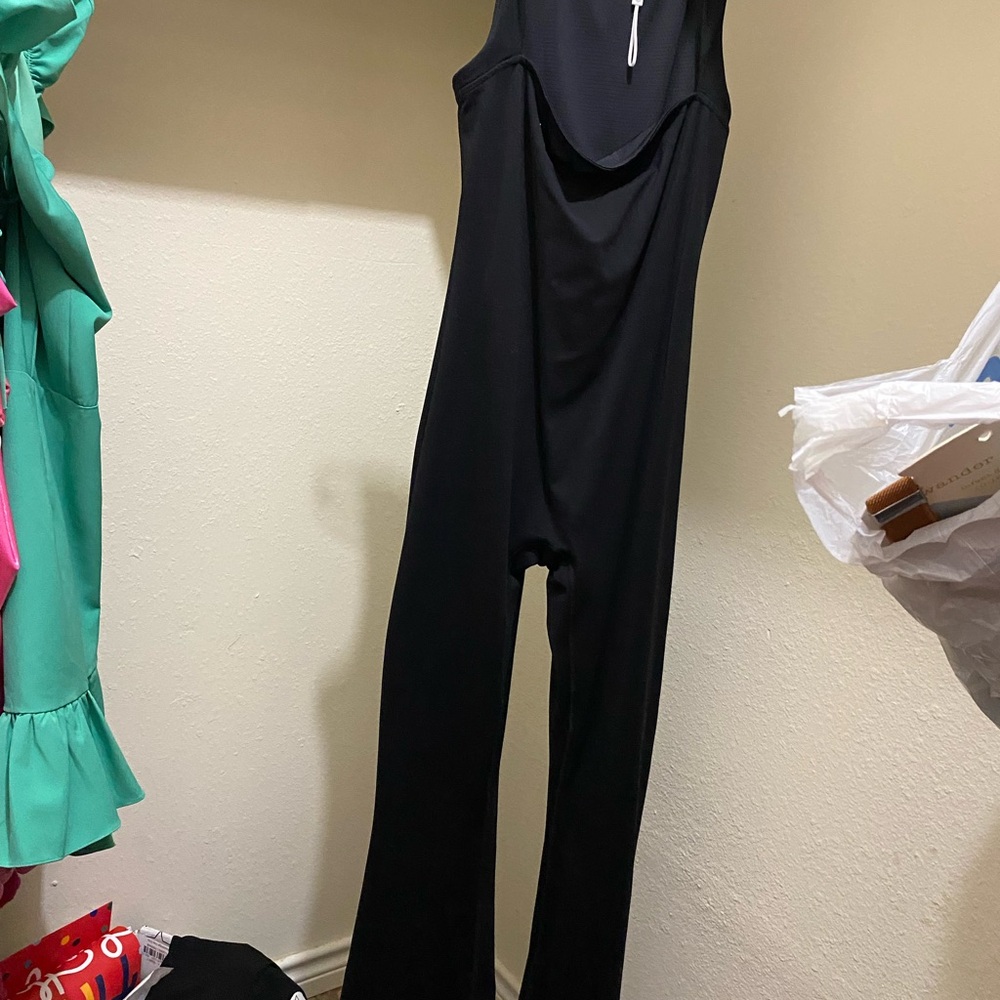 Amazon Black Boot Cut Jumpsuit with Flare